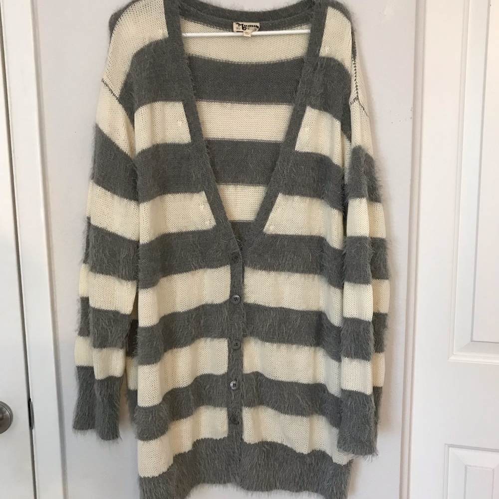 Show Me Your Mumu Cozy Striped Long Cardigan